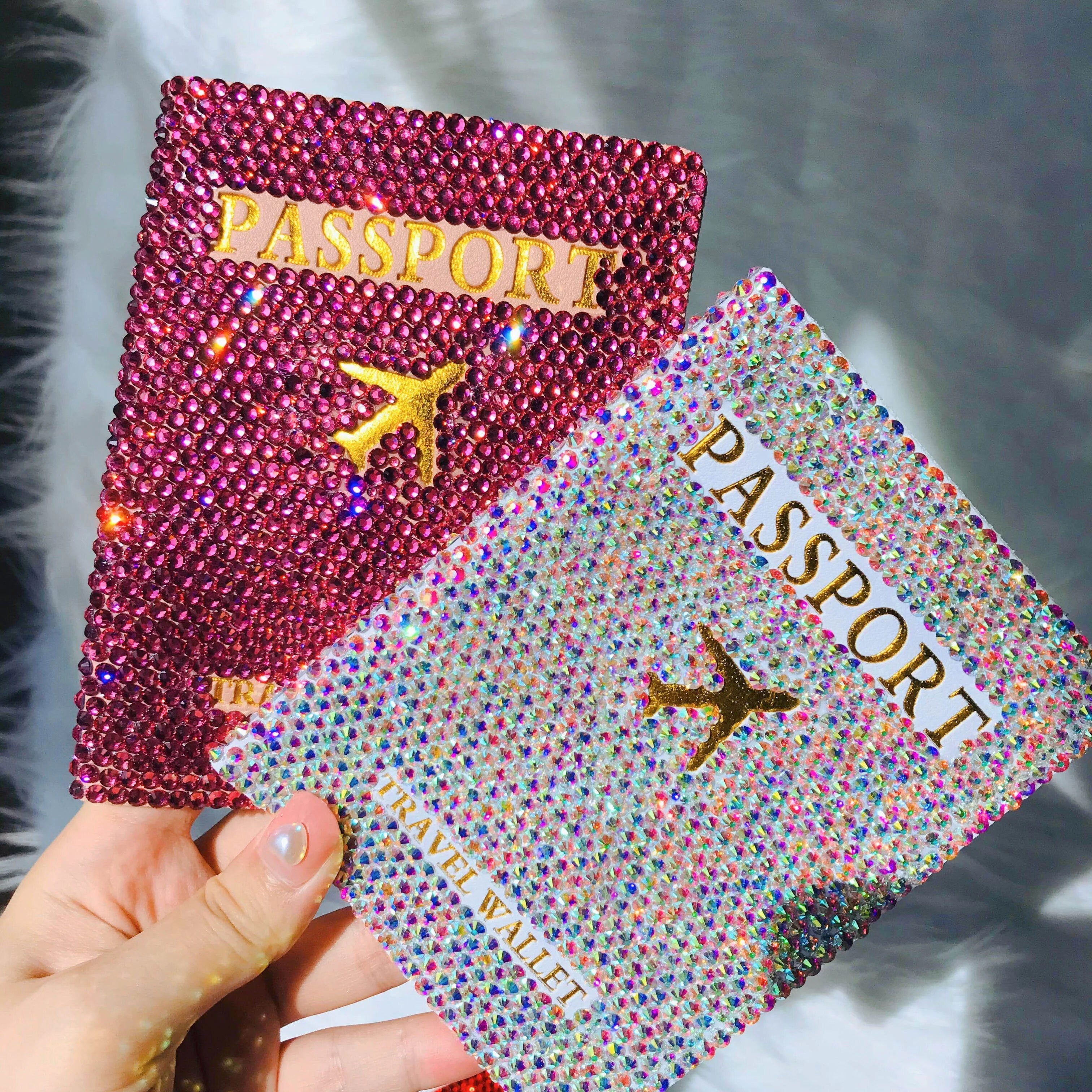 Copri passaporto strass
