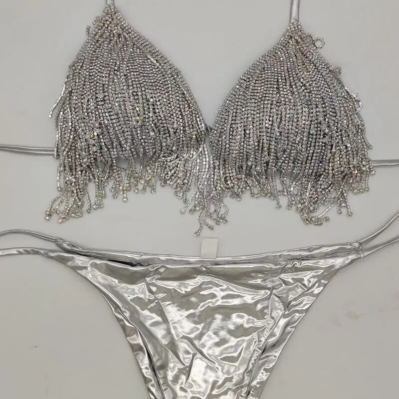 Reggiseno frange strass Grlinnis