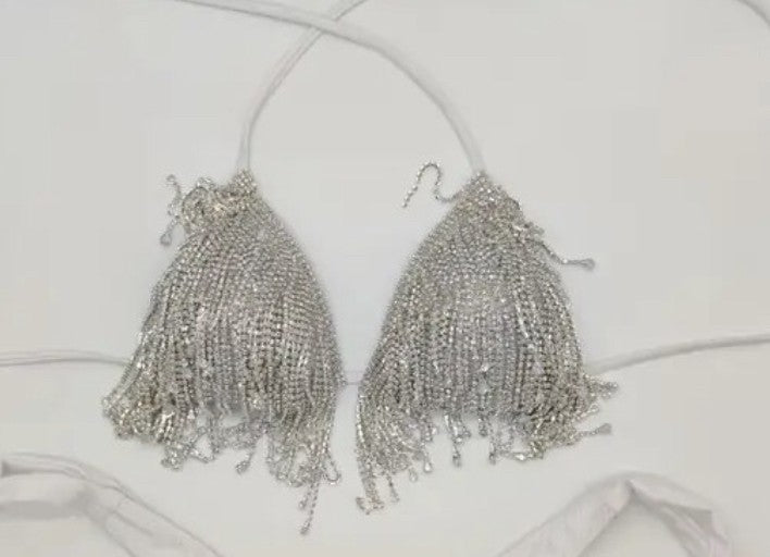 Reggiseno frange strass Grlinnis