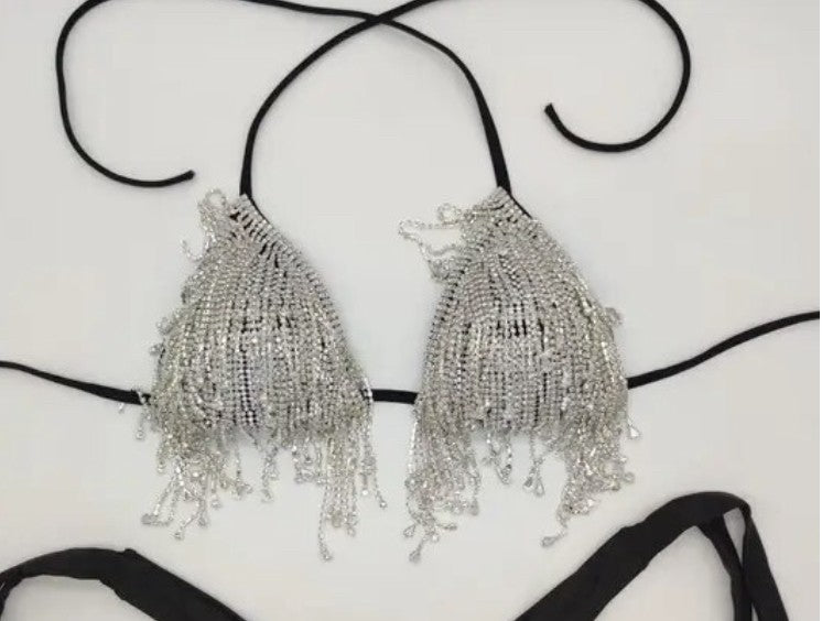 Reggiseno frange strass Grlinnis