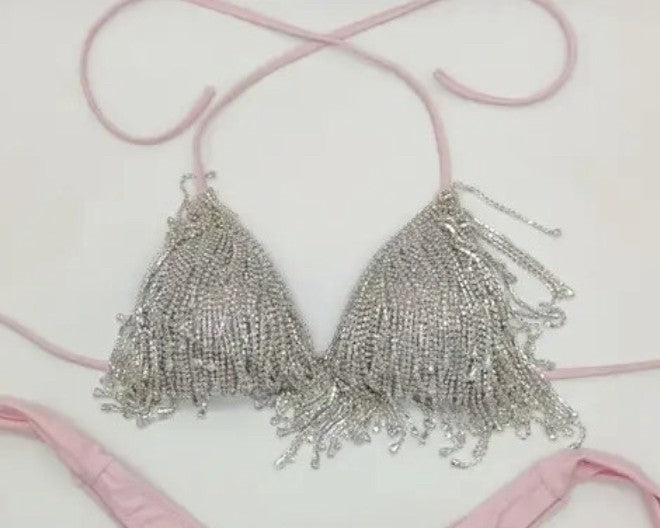 Reggiseno frange strass Grlinnis