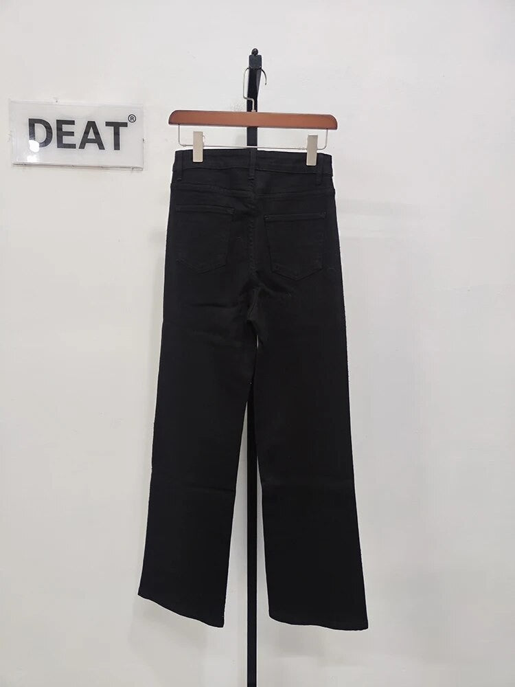 Black-strass denim streight