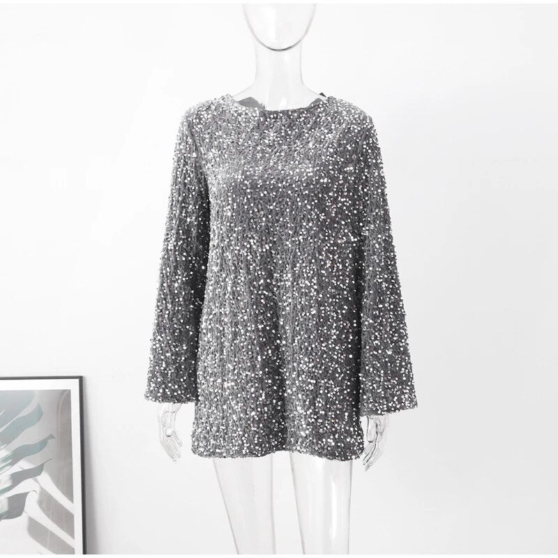 Holiday bow sequindress