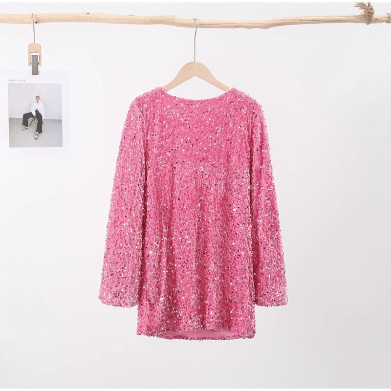 Holiday bow sequindress