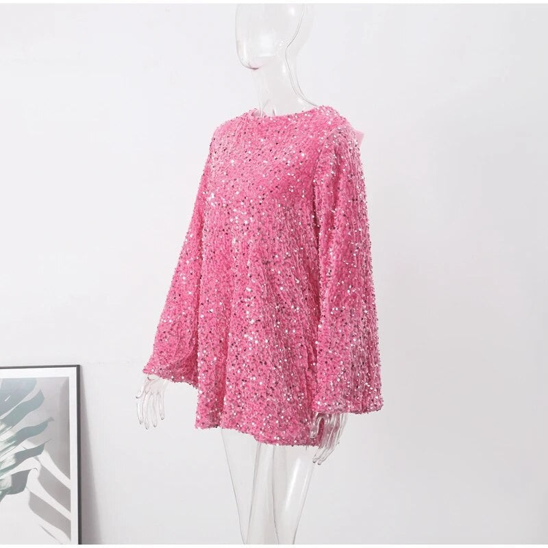 Holiday bow sequindress