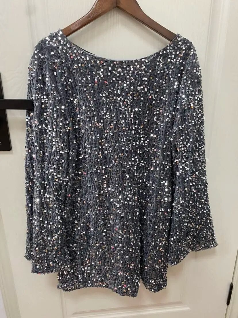 Holiday bow sequindress