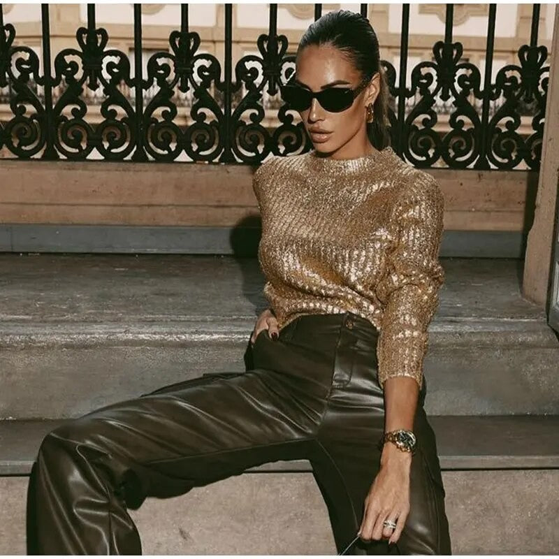 Maglioni metal girocollo