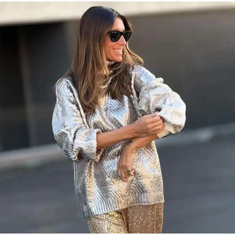 Maglioni metal girocollo