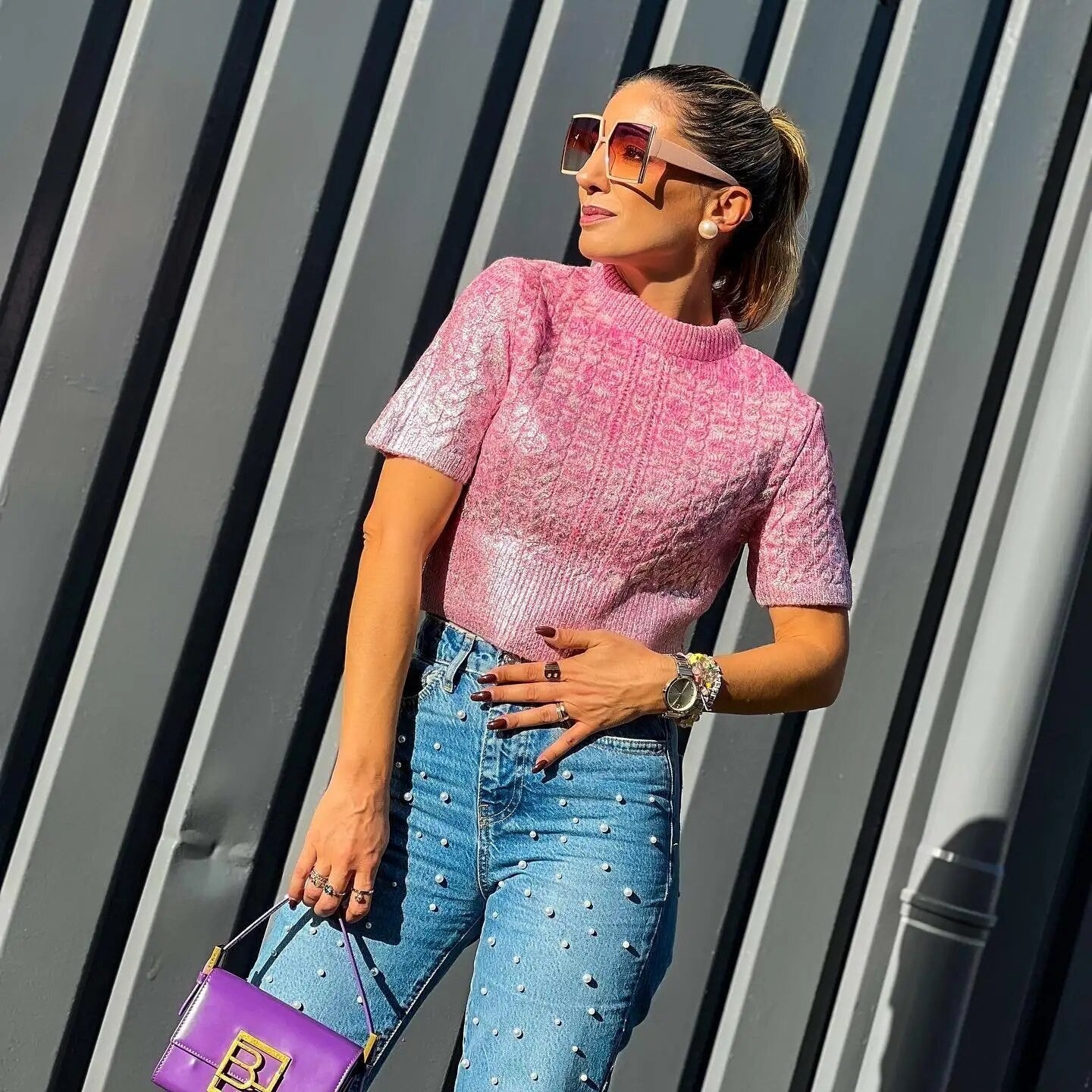 Maglioni metal girocollo