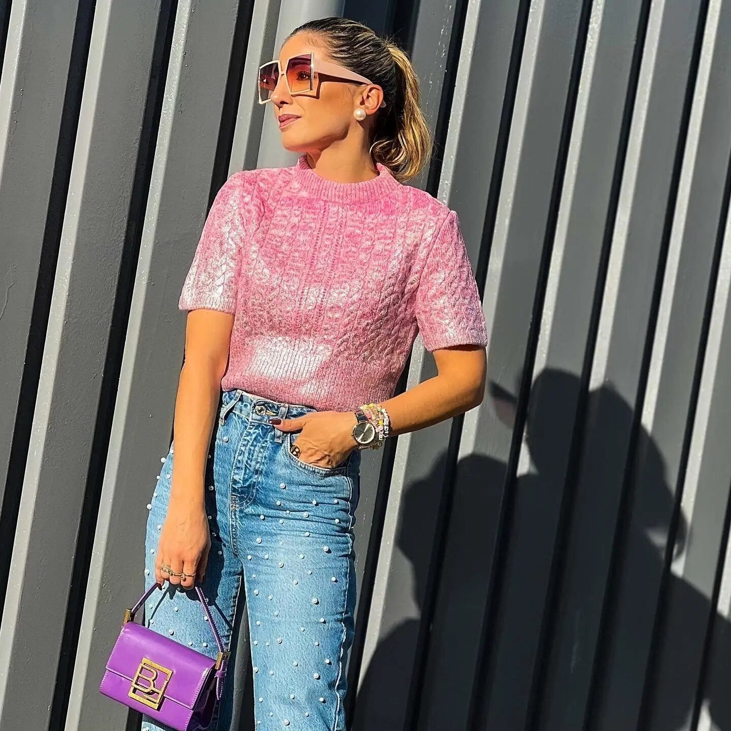 Maglioni metal girocollo