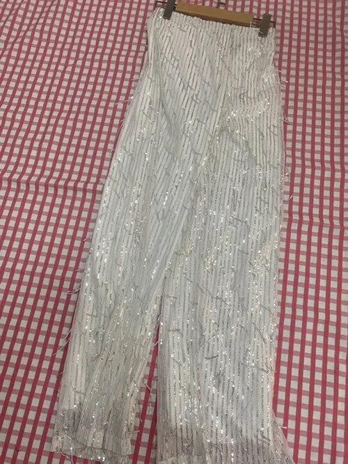 Completo frangette sequined