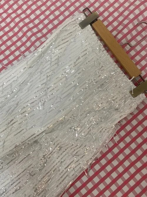 Completo frangette sequined