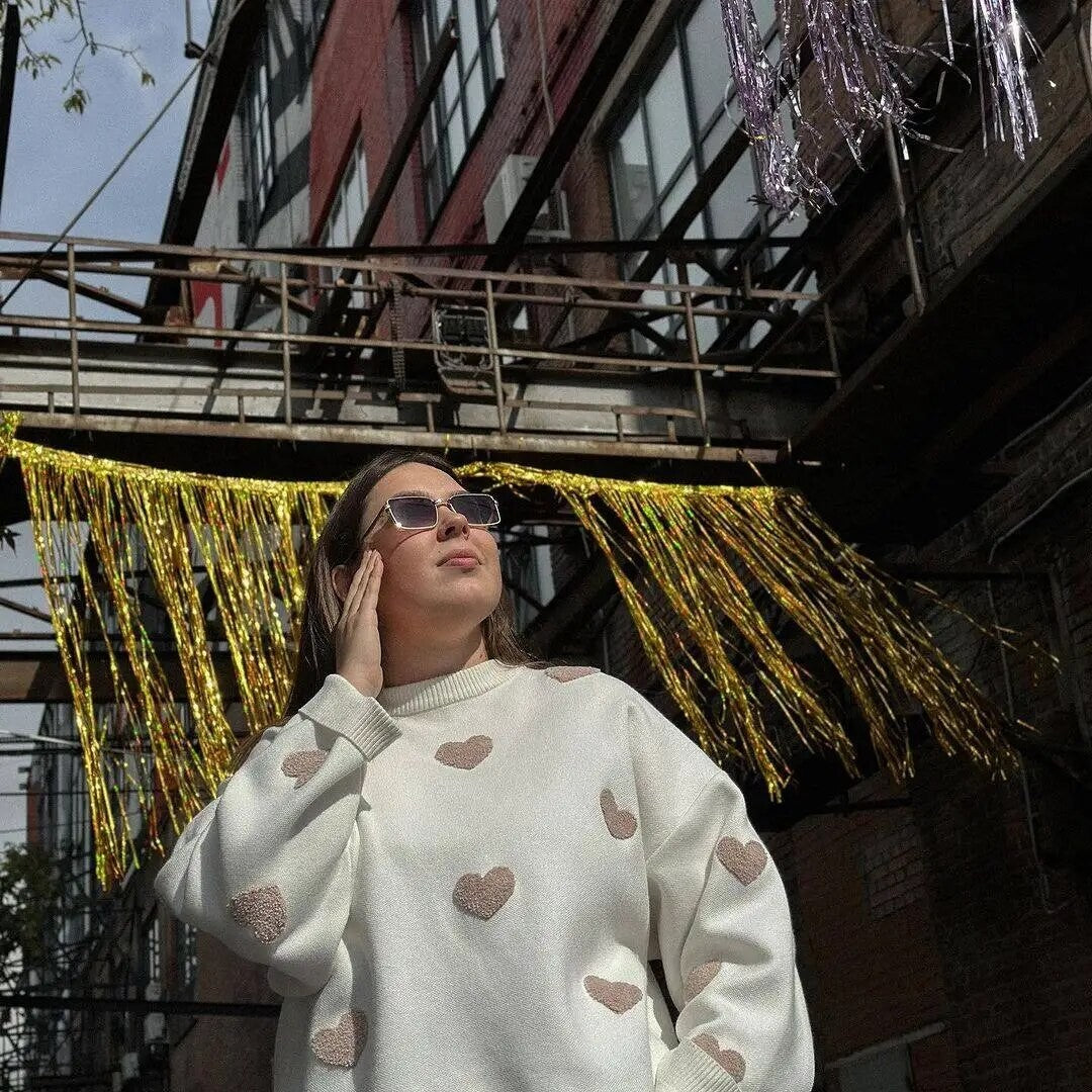 Maglione donna i cuori