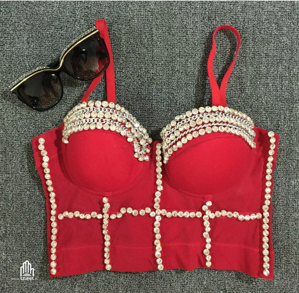 Crop Top Diamond Chain