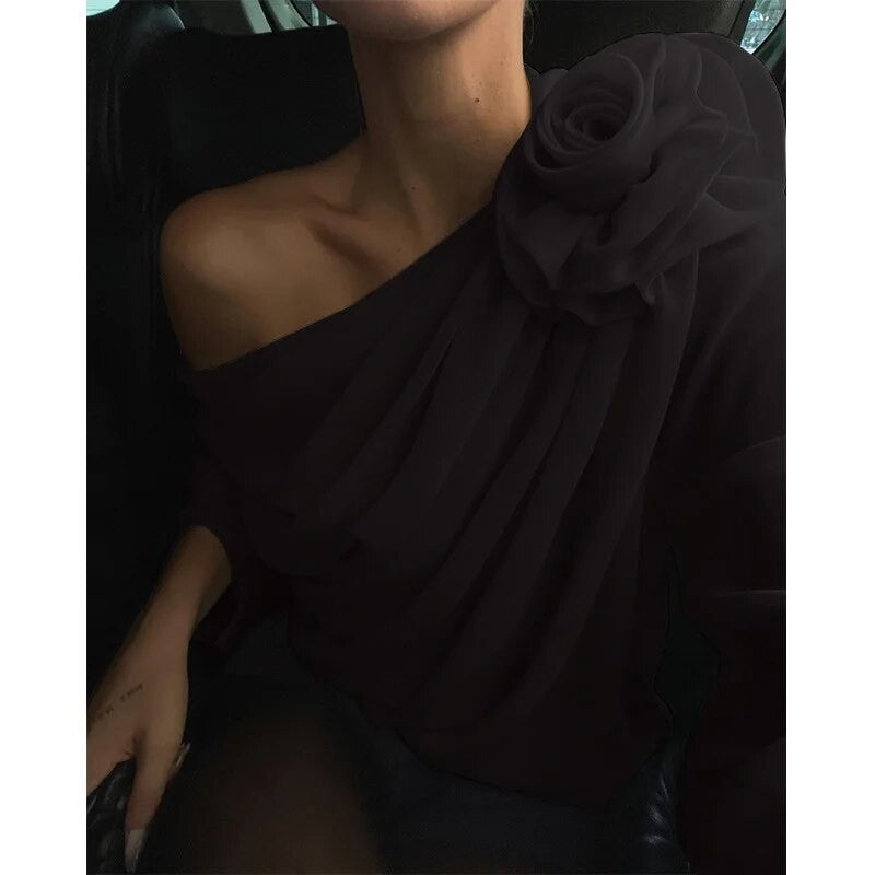 Blusa softflowers monospalla