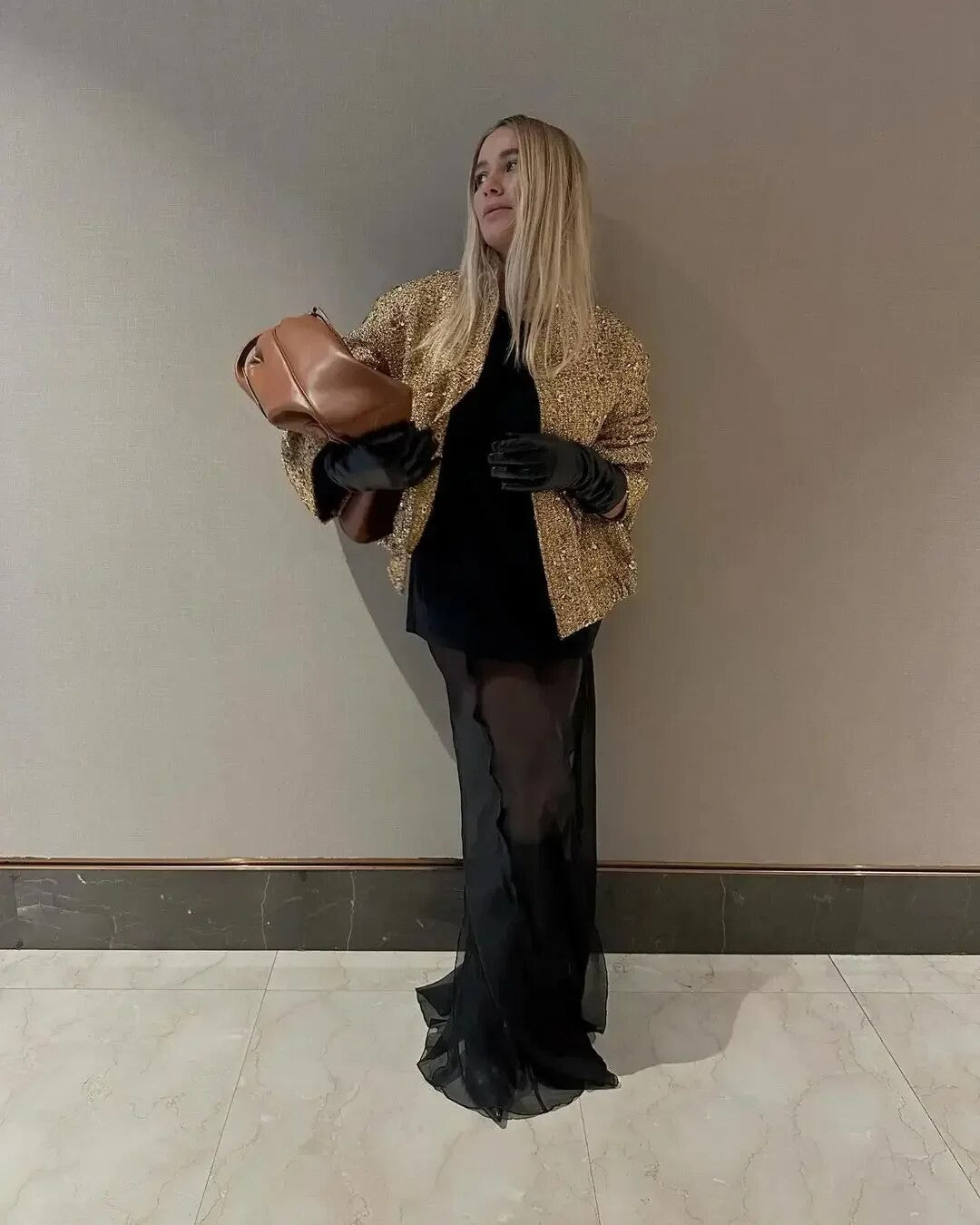 Giacca gold-pailettes