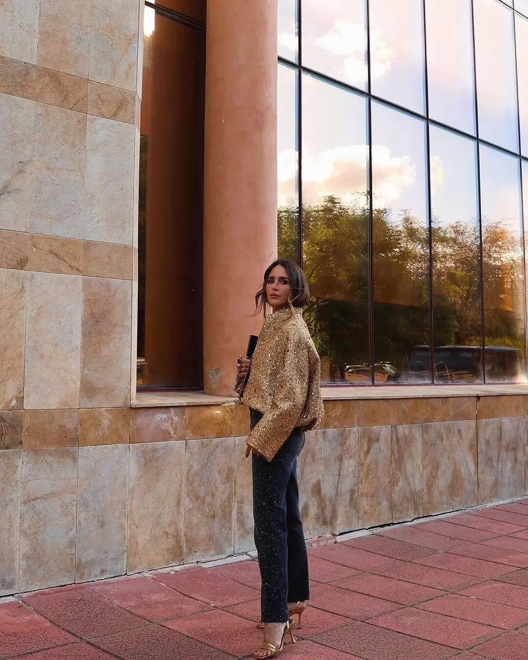 Giacca gold-pailettes