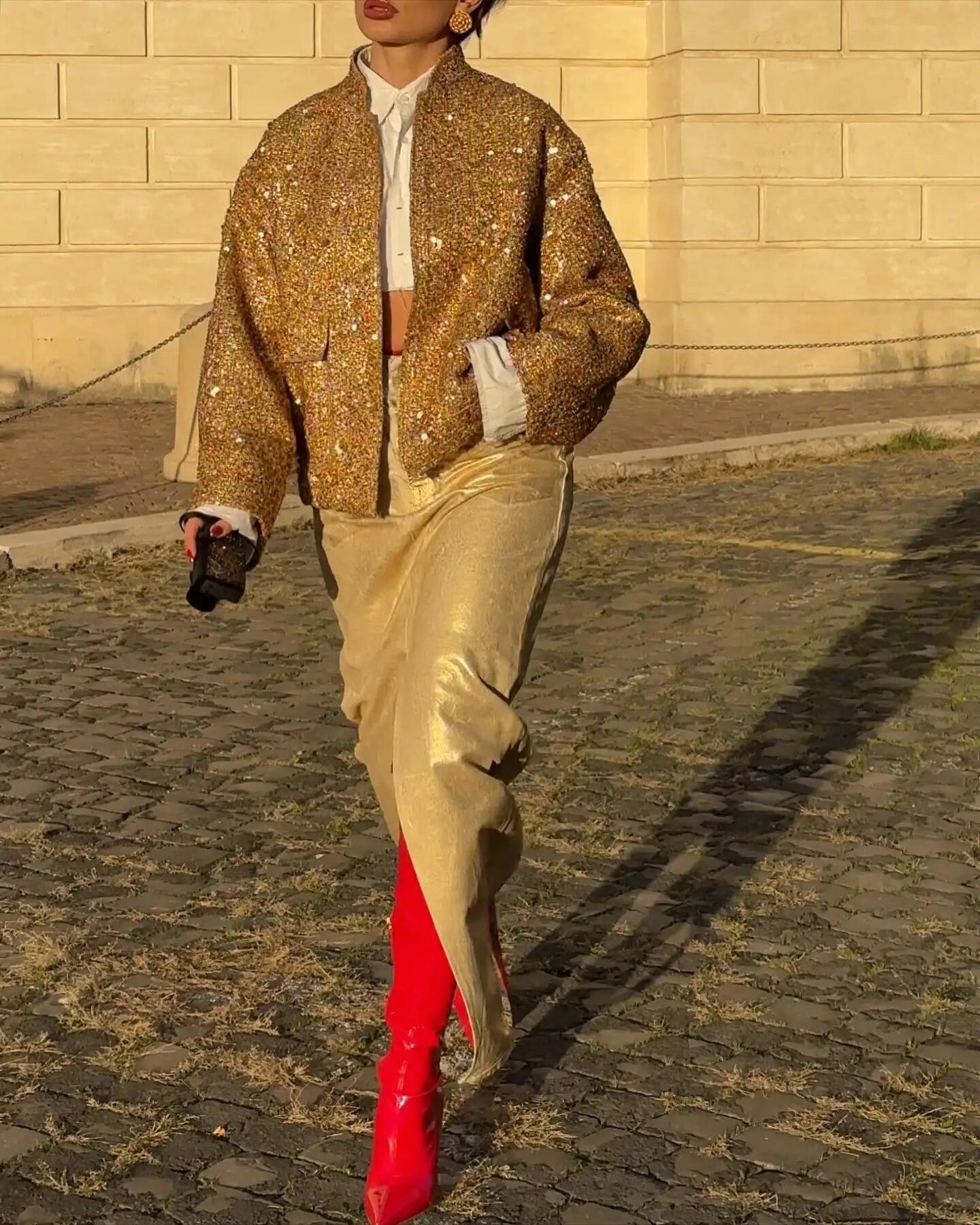 Giacca gold-pailettes