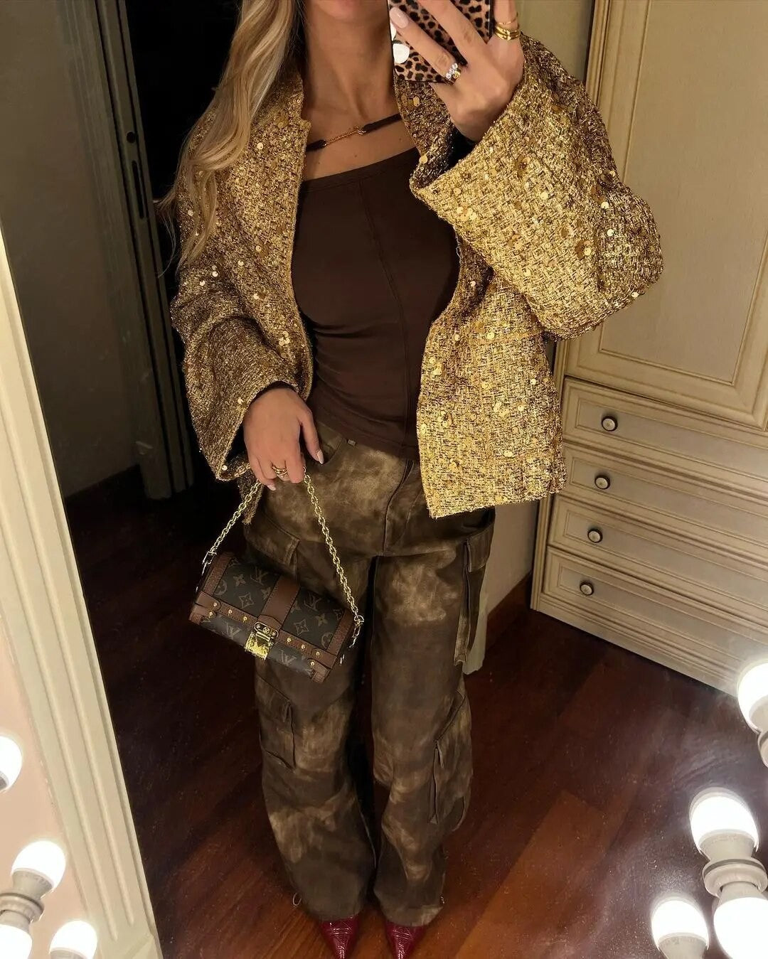 Giacca gold-pailettes