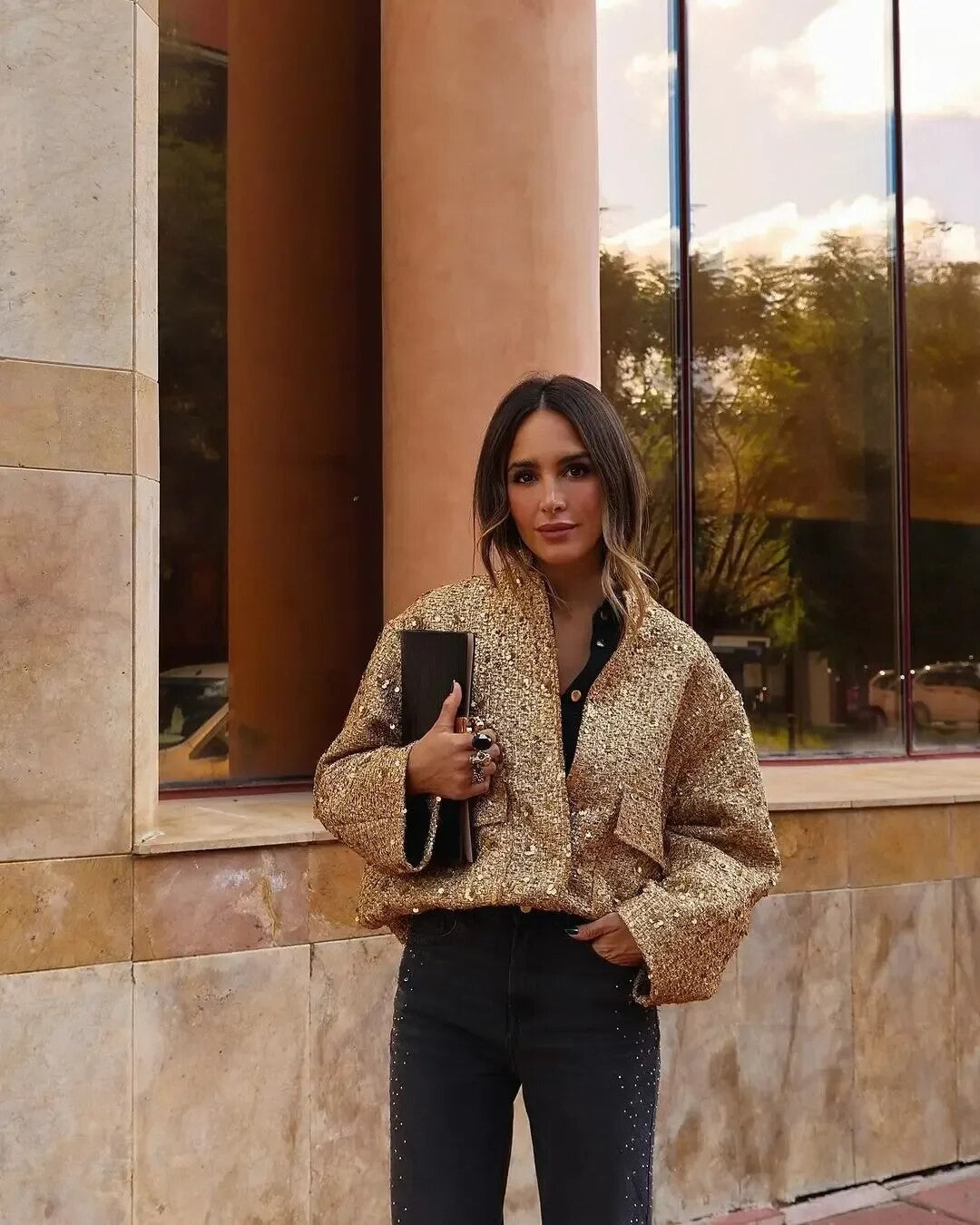 Giacca gold-pailettes