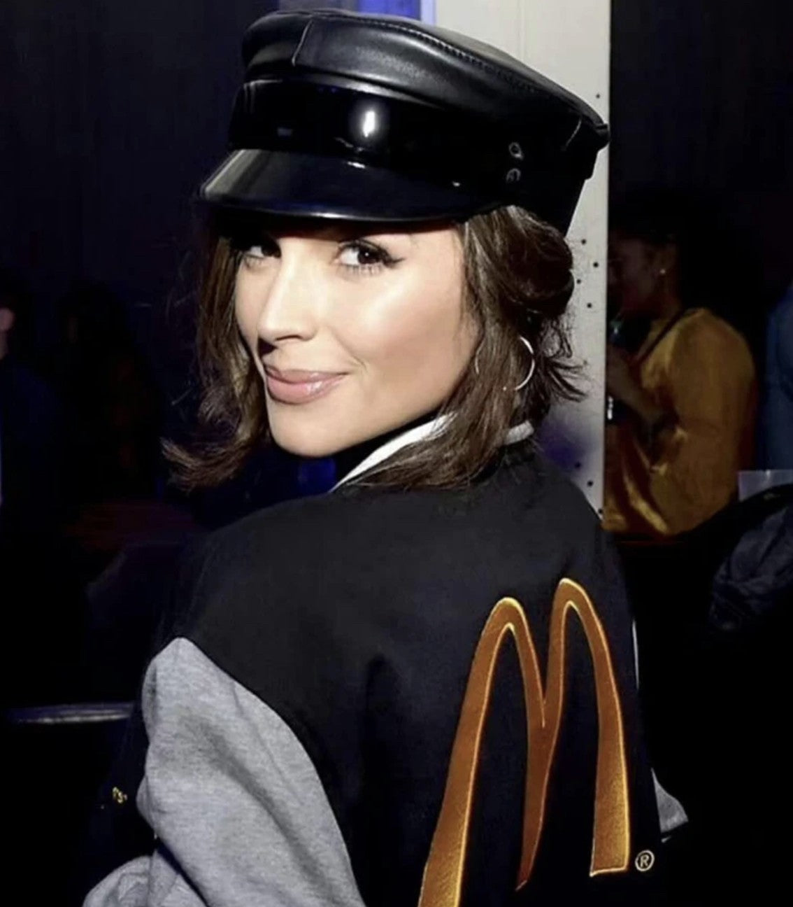 Cappello basco in pelle