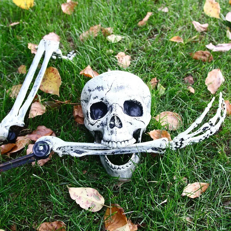 Scheletro Halloween mani e teschio
Decorazione giardino realistica