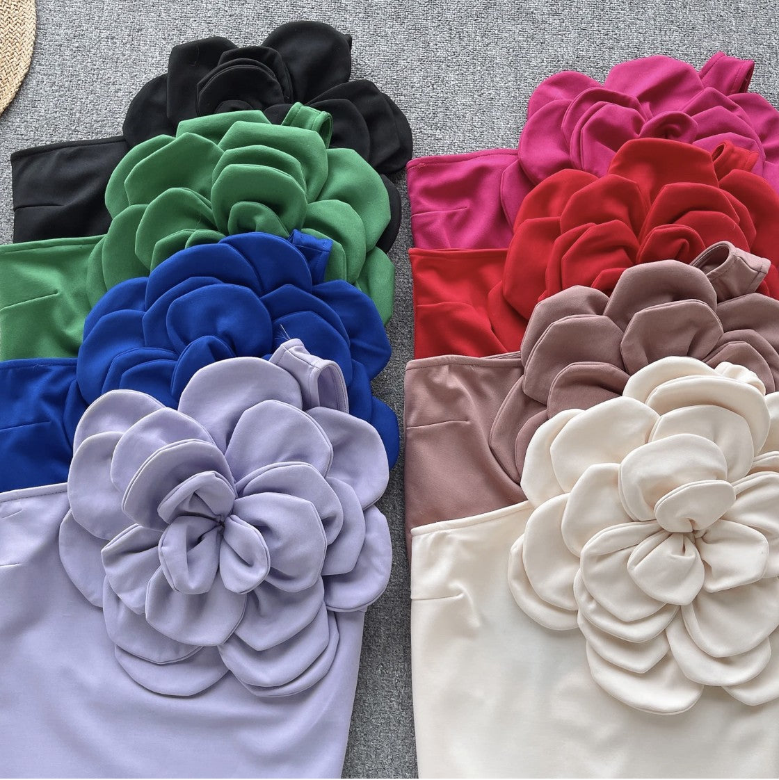 Top super fiore spalla