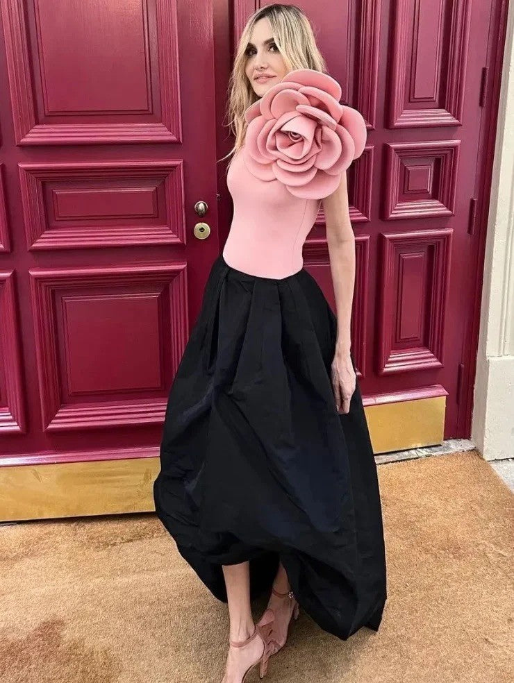 Top super fiore spalla