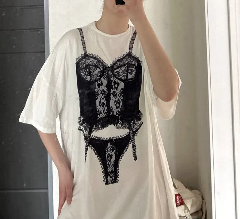 T-shirt Lingerie lace body