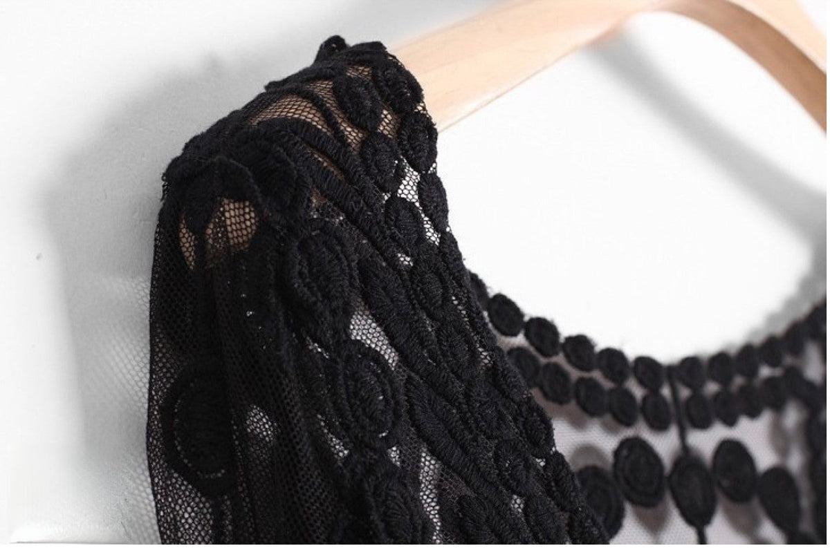 Stella lace top trasparenza dettaglio — Dream Shop