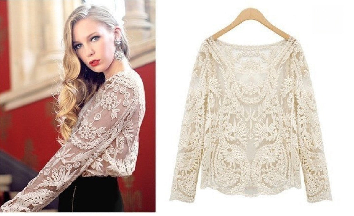 Stella lace top abbinata a jeans — Dream Shop