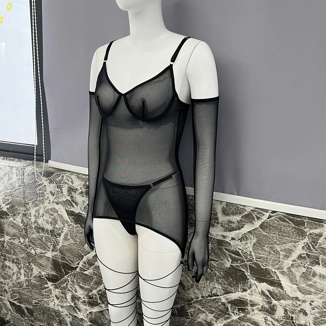 Completo intimo Trasparent Blacketa