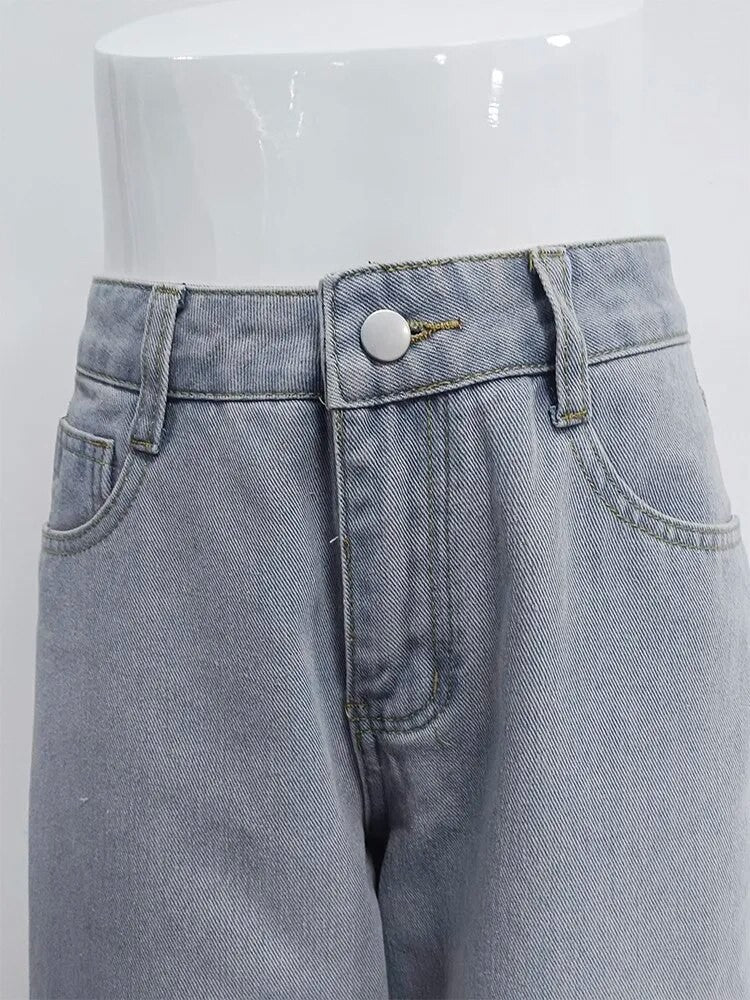 Jeans lateral strass-chains