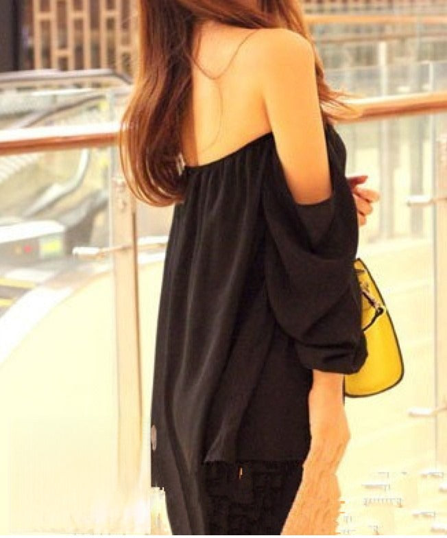 Blusa Orietta chiffon fluido dettaglio — Dream Shop