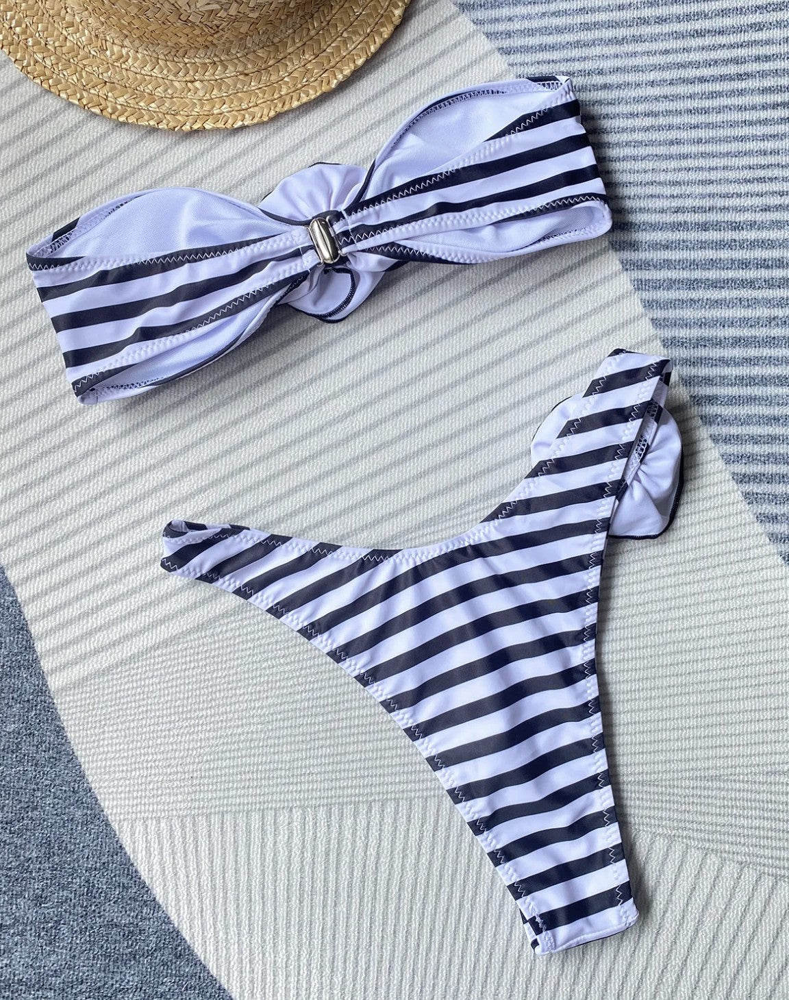 Bikini fiore bicolor fascia