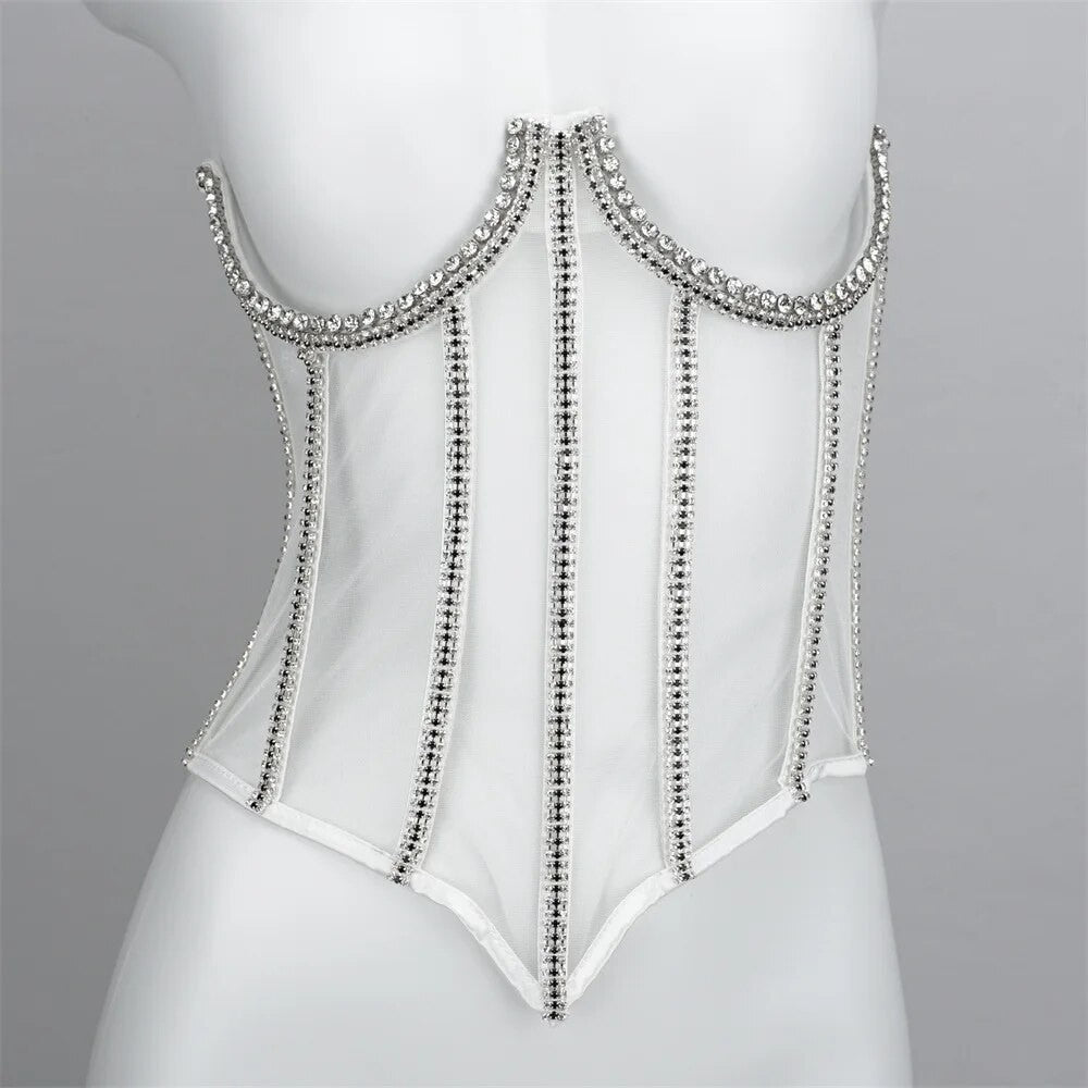 Corsetto tulle diamonds