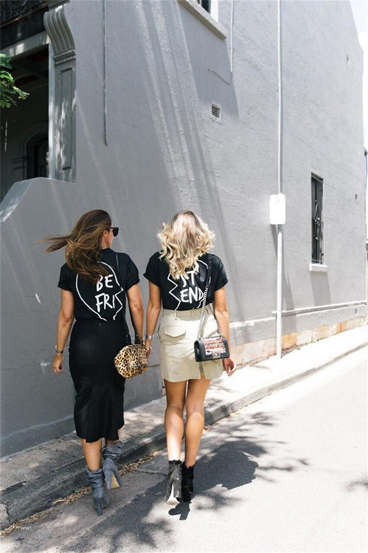 T-shirt Best Friend versione bianca e nera — Dream Shop