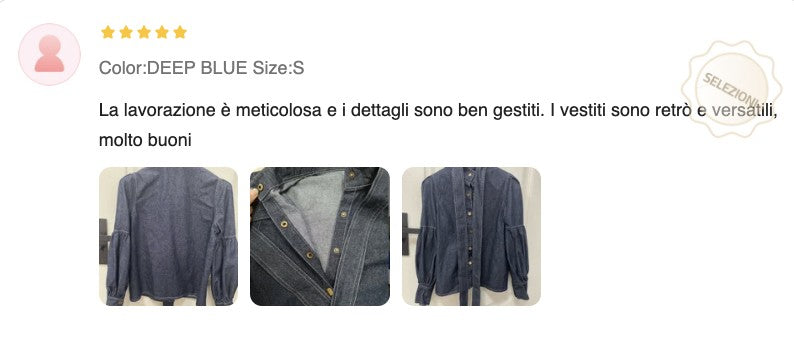 Camicia Dark Denim Baloon