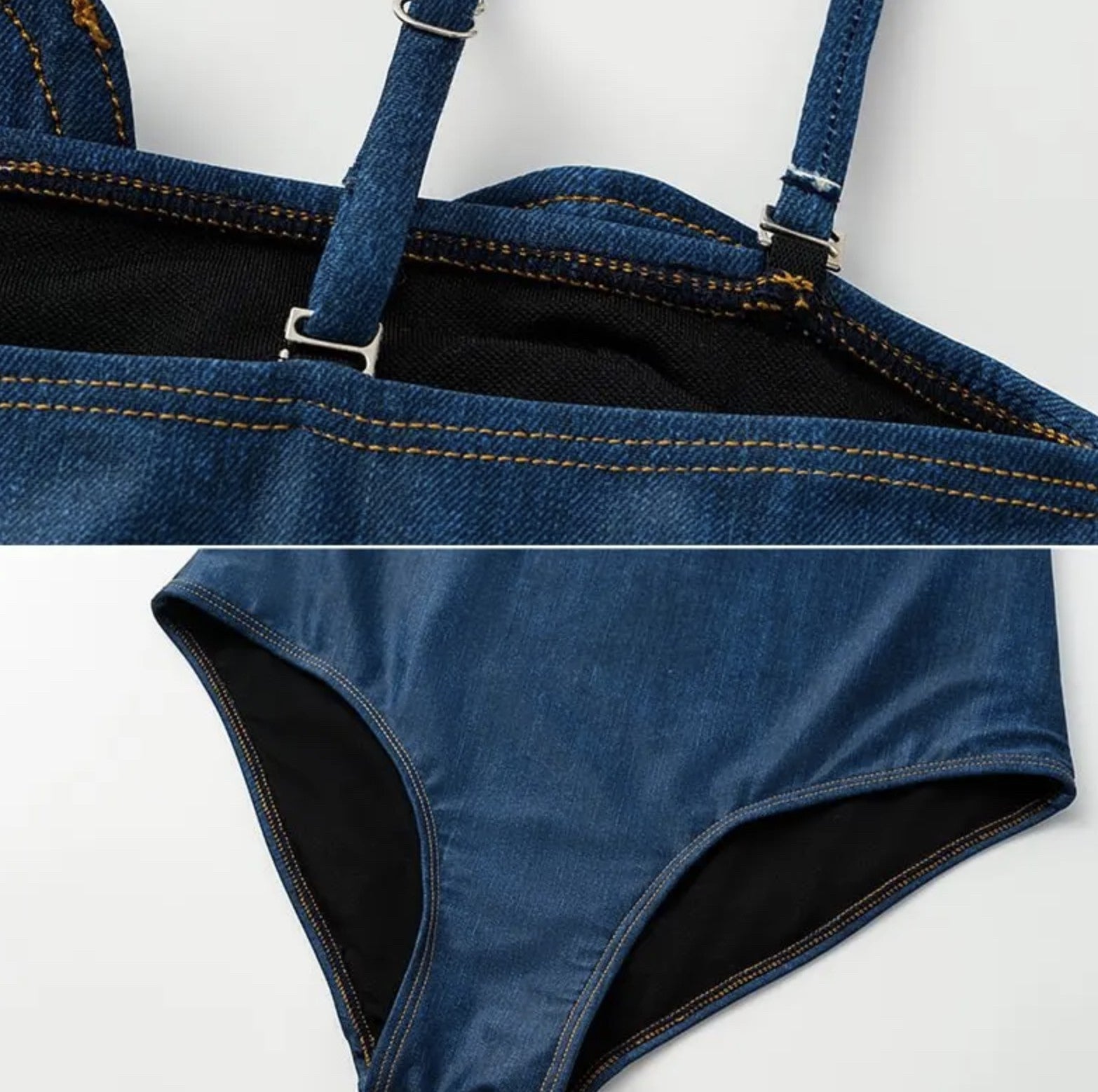 Body e pantalone denim dark Tamasa