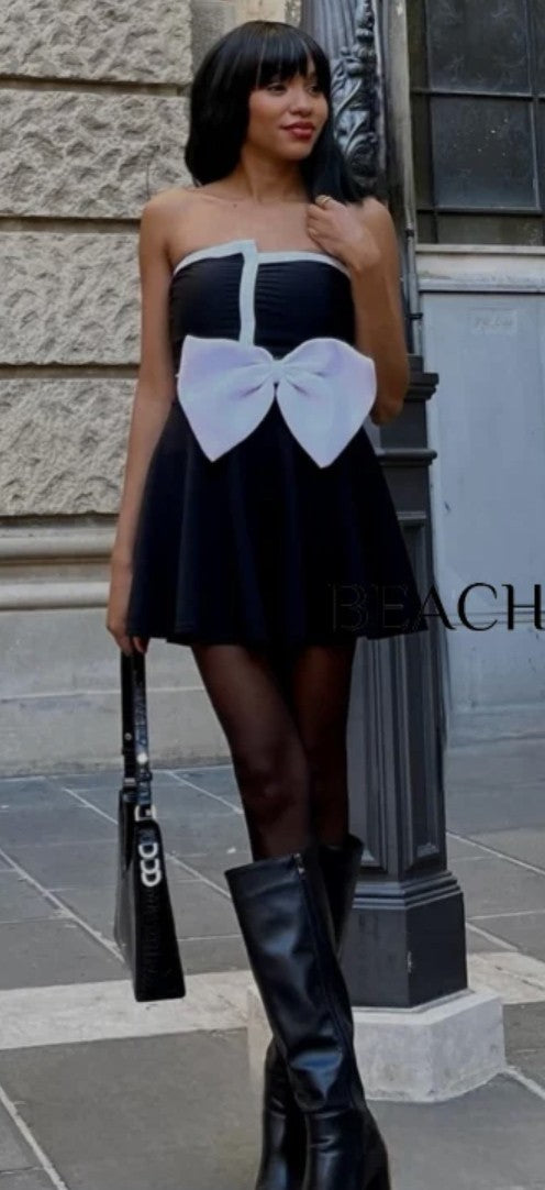 Costume intero fiocco a contrasto