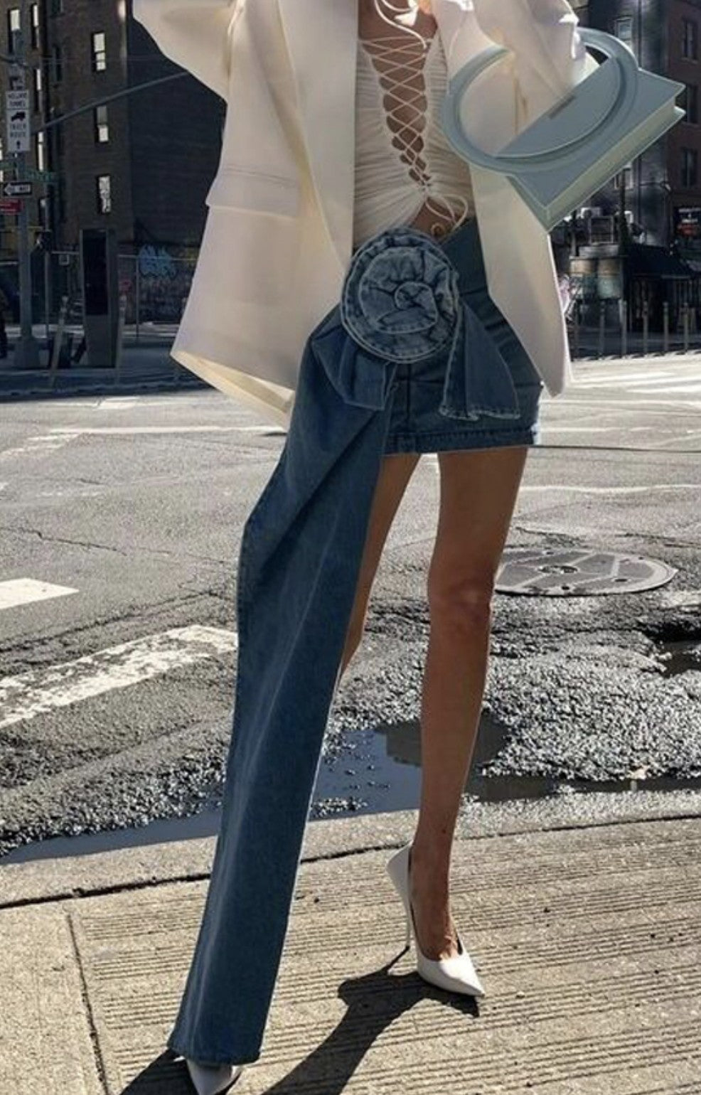 Minigonna maxifiocco drap