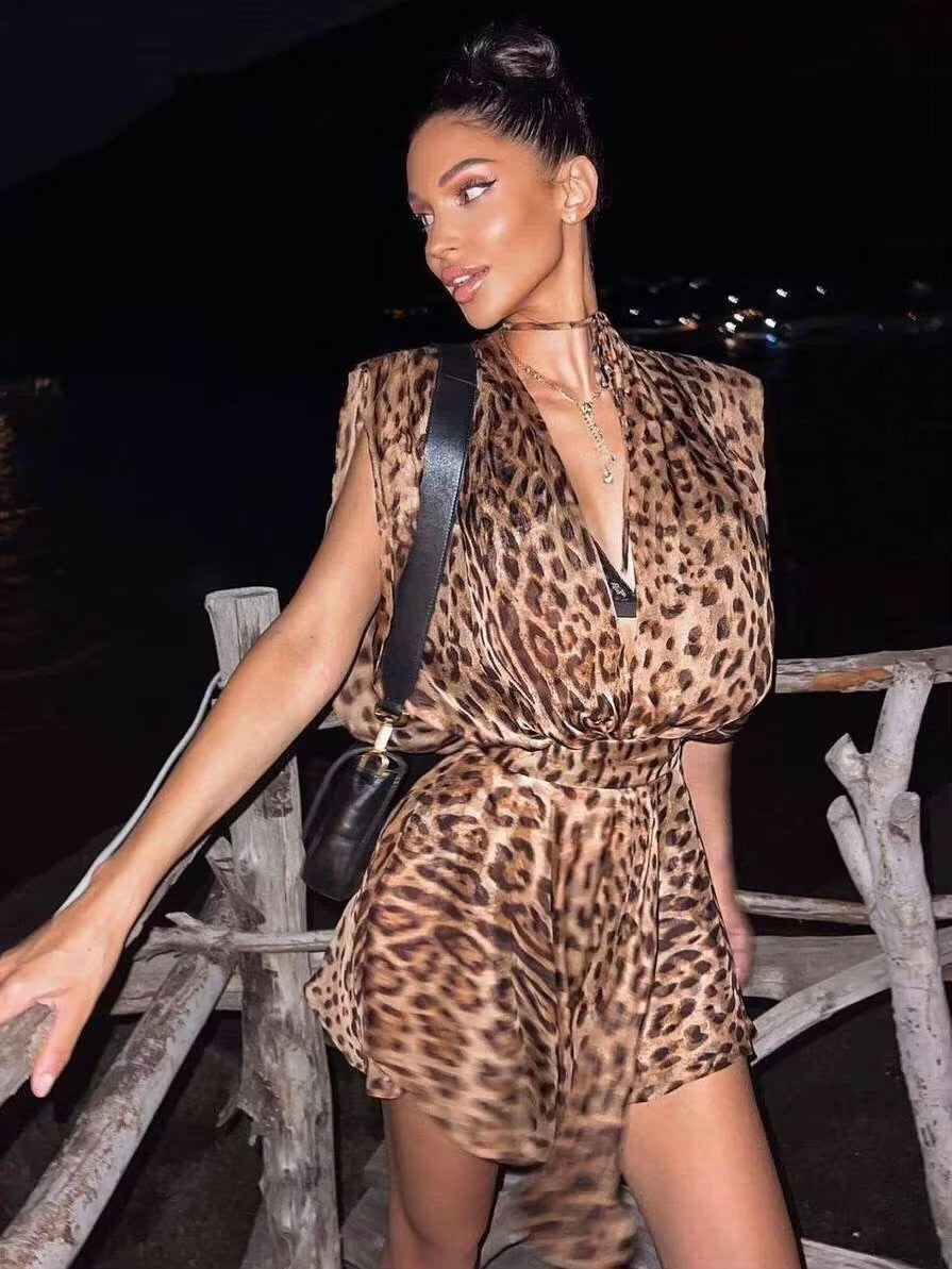 Tutina pagliaccetto leopardata Graka