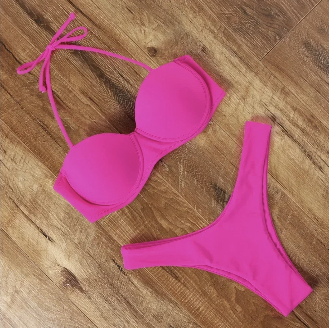 Bikini fascia pushup leopardato