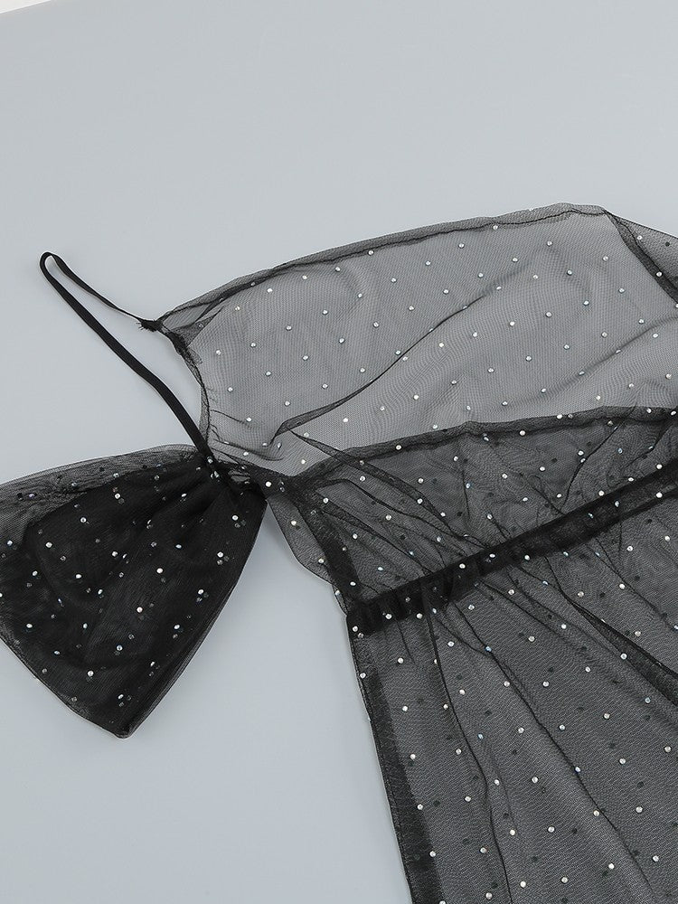 Double-layer minipois dress