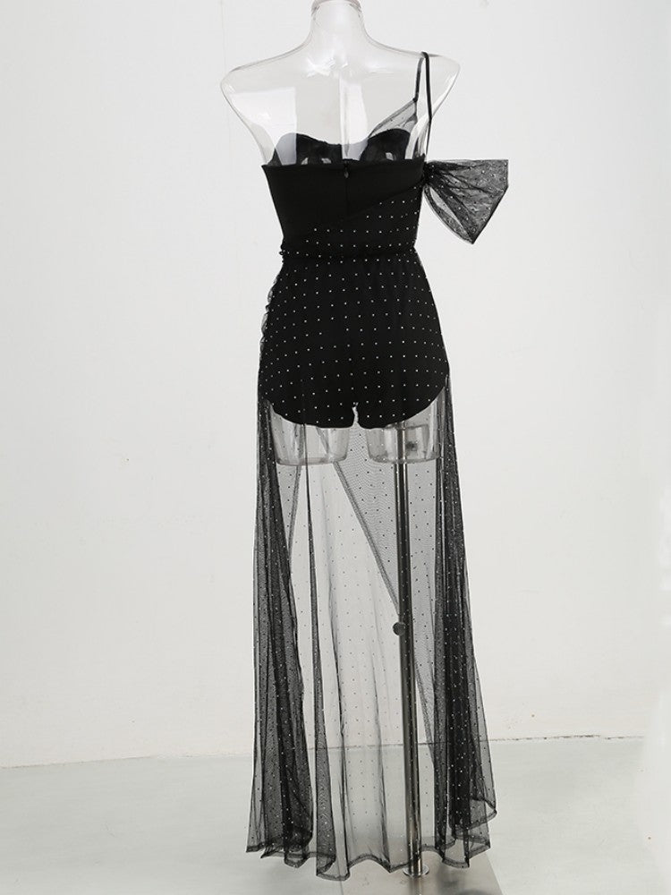 Double-layer minipois dress