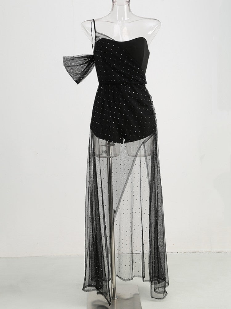 Double-layer minipois dress