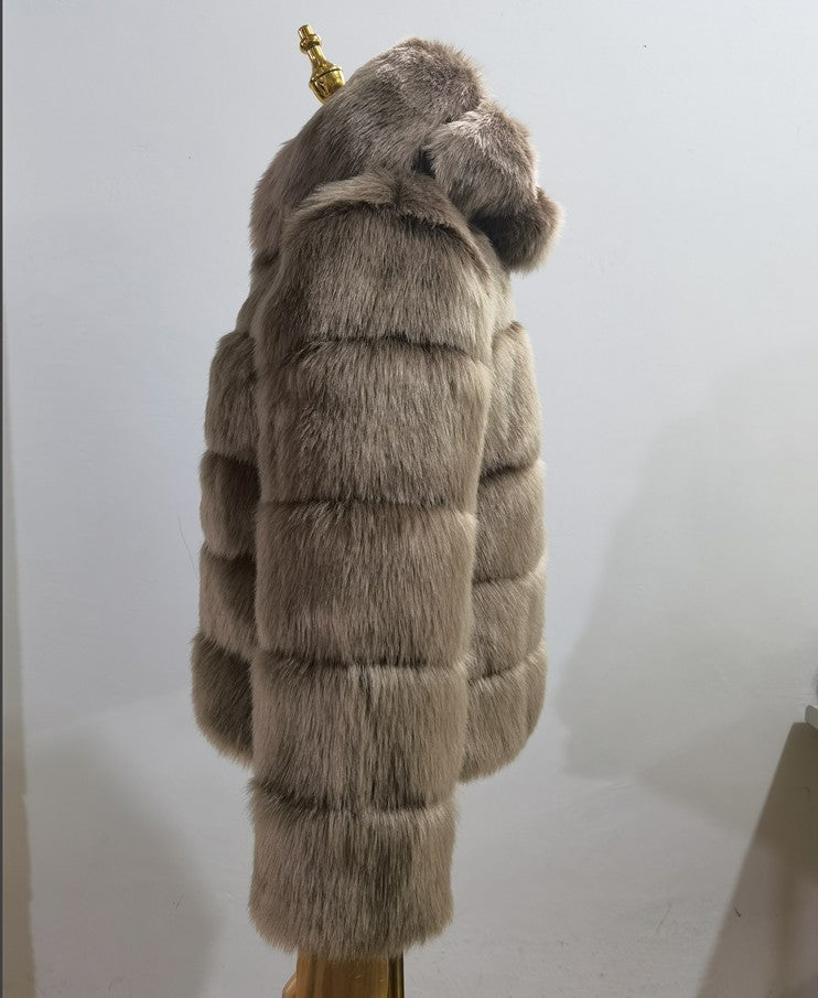 Pelliccia cappuccio Elodie