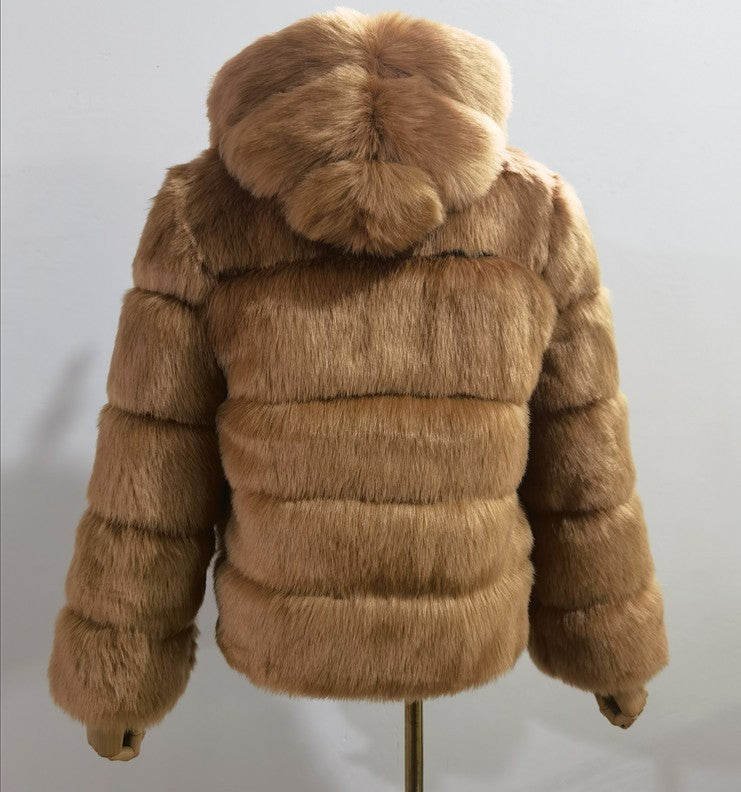 Pelliccia cappuccio Elodie