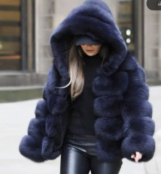 Pelliccia cappuccio Elodie