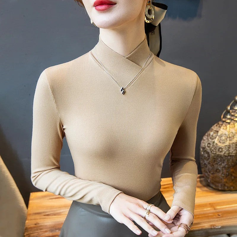 Maglia collo alto incrocio Bty